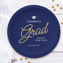 Search for blue and gold graduation plates Graduate