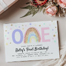 Search for star 1st birthday invitations Rainbow