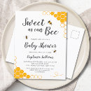 Search for sweet as can bee baby shower invitations Watercolor
