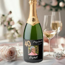 Search for 40th birthday wine labels Black