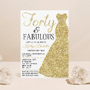 Search for black and gold 40th birthday invitations Forty and fabulous