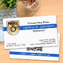 Search for police department business cards Thin blue line