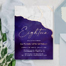 Search for rose gold and navy blue birthday invitations Marble
