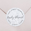 Search for circular address stickers Round