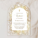 Search for white flowers christening invitations Foliage