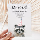 Search for raccoon birthday invitations Cute