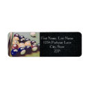 Search for pool ball return address labels Sports