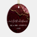 Search for burgundy gold christmas tree decorations Newlywed
