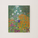 Search for famous flower paintings puzzles Gustav klimt