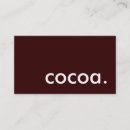 Search for hot chocolate business cards Cocoa