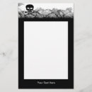 Search for skull personal stationery Black
