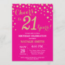 Search for hot pink 21st birthday invitations Twenty first birthday