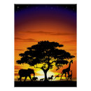 Search for african sunset art Animals