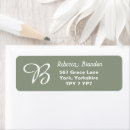 Search for initial name return address labels White