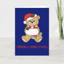 Search for teddy bear christmas cards Red