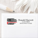 Search for fireman return address labels Red