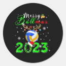 Search for volleyball dad stickers Santa claus