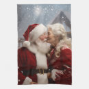 Search for santa and mrs claus kissing Xmas