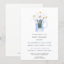 Search for rectangle daisy baby shower invitations Simple