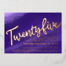 Search for purple rose gold birthday invitations Script