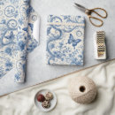 Search for vintage butterfly wrapping paper Blue