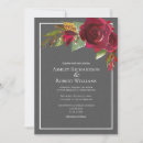 Search for burgundy and grey invitations Elegant