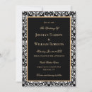 Search for black gold damask wedding invitations Classy