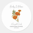 Search for marigold flowers stickers Baby shower
