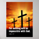 Search for nothing is impossible with god posters Bible verse