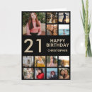 Search for 21st birthday cards Black and gold