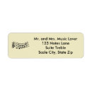 Search for musical note return address labels Modern