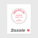 Search for homemade pie stickers Baked with love