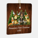Search for cute racoon christmas tree decorations Woodland animals