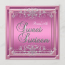 Search for pink and silver sweet 16 invitations 16th