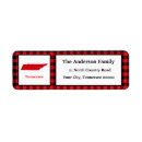 Search for country plaid return address labels Lumberjack