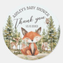 Search for woodland celebration stickers Girl baby shower