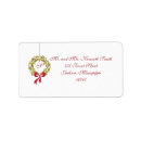 Search for monogram return address labels Red