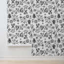 Search for black and white flower drawing art Pattern