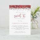 Search for red glitter invitations Girly