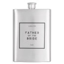 Search for father of the bride flasks Black and white