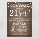 Search for rustic 21st birthday invitations String lights
