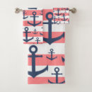 Search for navy blue and coral bathroom accessories Girly