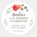 Search for 60th birthday thank you stickers Script