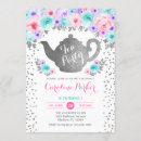 Search for pink purple silver birthday invitations Floral