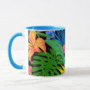 Search for tropical leaves pattern mugs Colourful