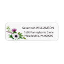 Search for thistles return address labels Watercolor