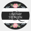 Search for black white stripes wedding stickers Elegant
