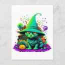 Search for witch cat postcards Ai generated