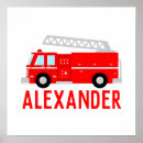 Search for fire truck posters Red fire engine