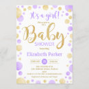 Search for purple and gold baby shower invitations Lavender